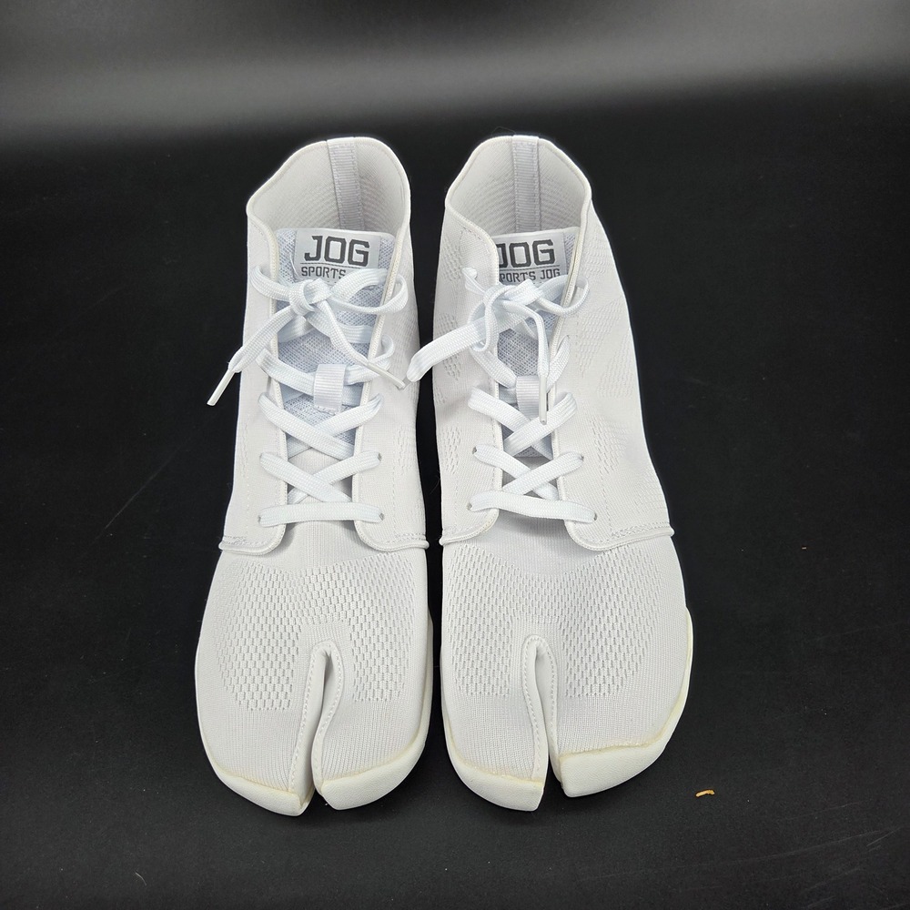 Marugo JOG Sports Jog Tabi Shoes White Split Toe High Top  Sneakers Men 25.5cm